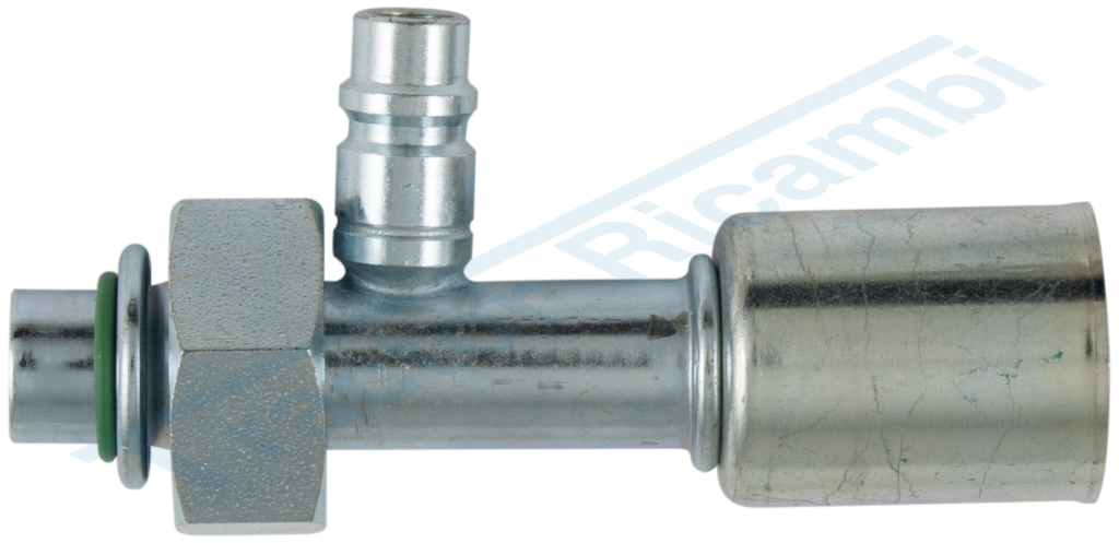 Female swivel Rotolock fitting with OR and valve