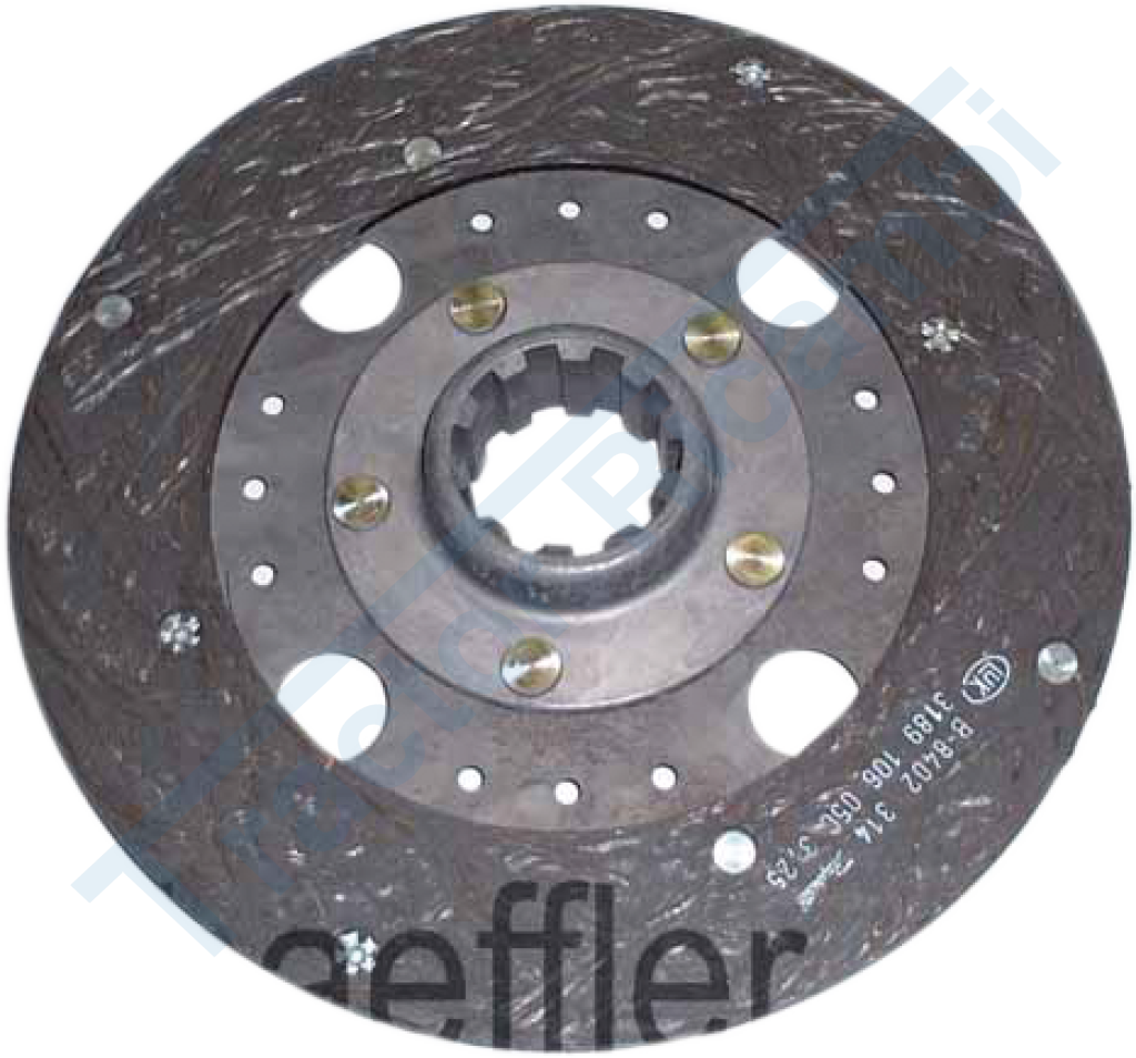 Rigid PTO plate 225x145x3.544x38x7 - -10 GROOVES