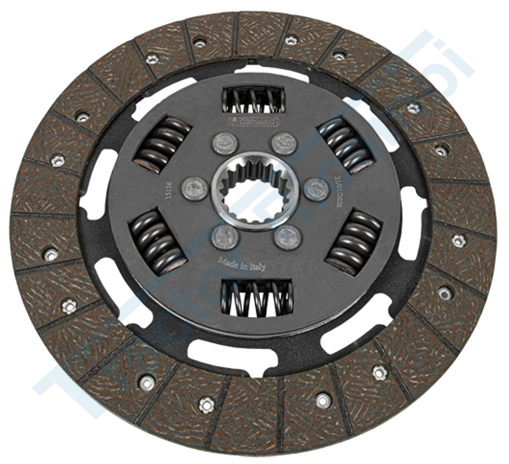 Disco frizione con molle parastrappi