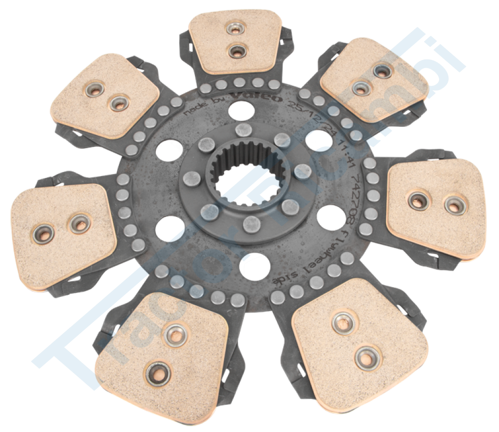 Disco centrale a 7 pale con molle parastrappi