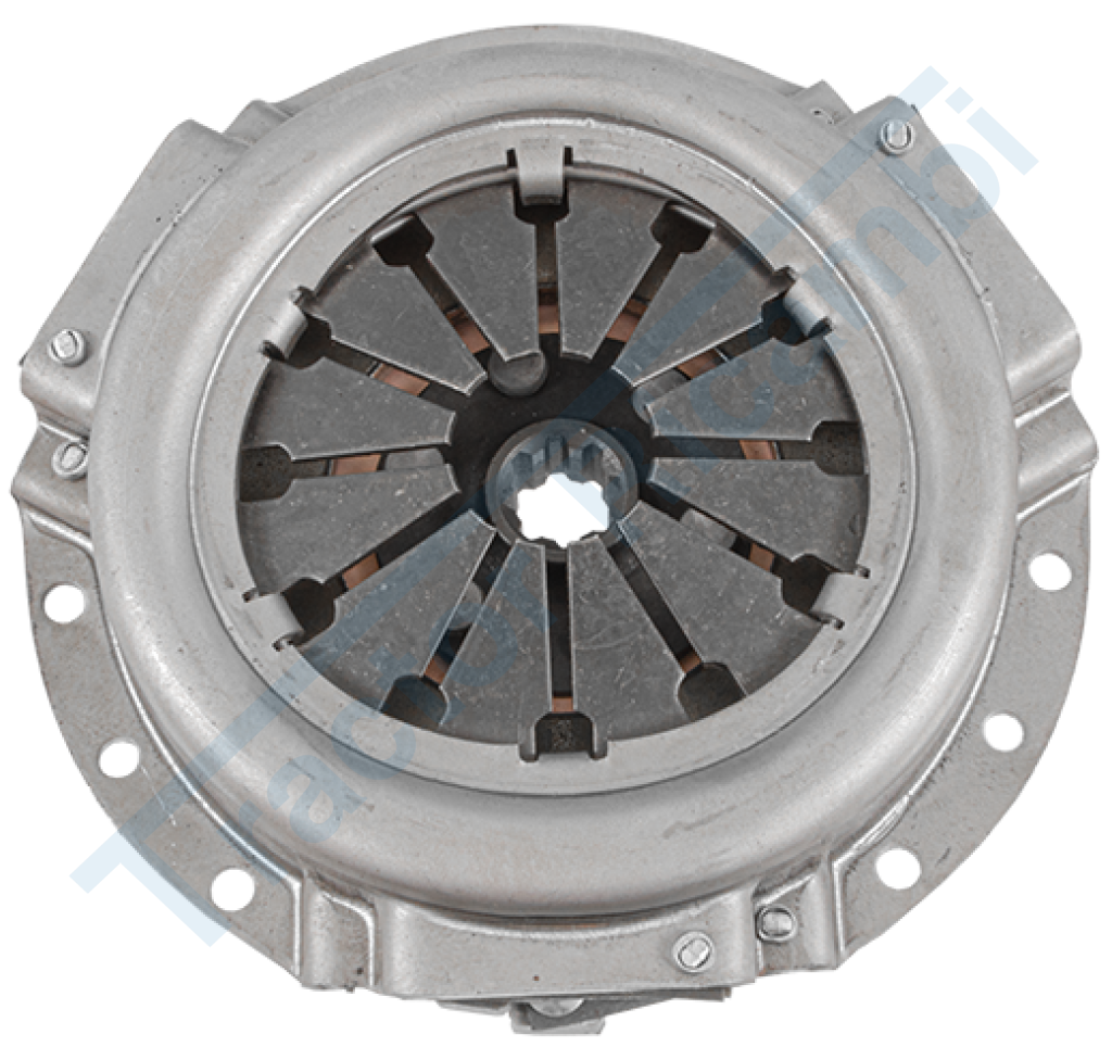 Double disc clutch with diaphragm springs