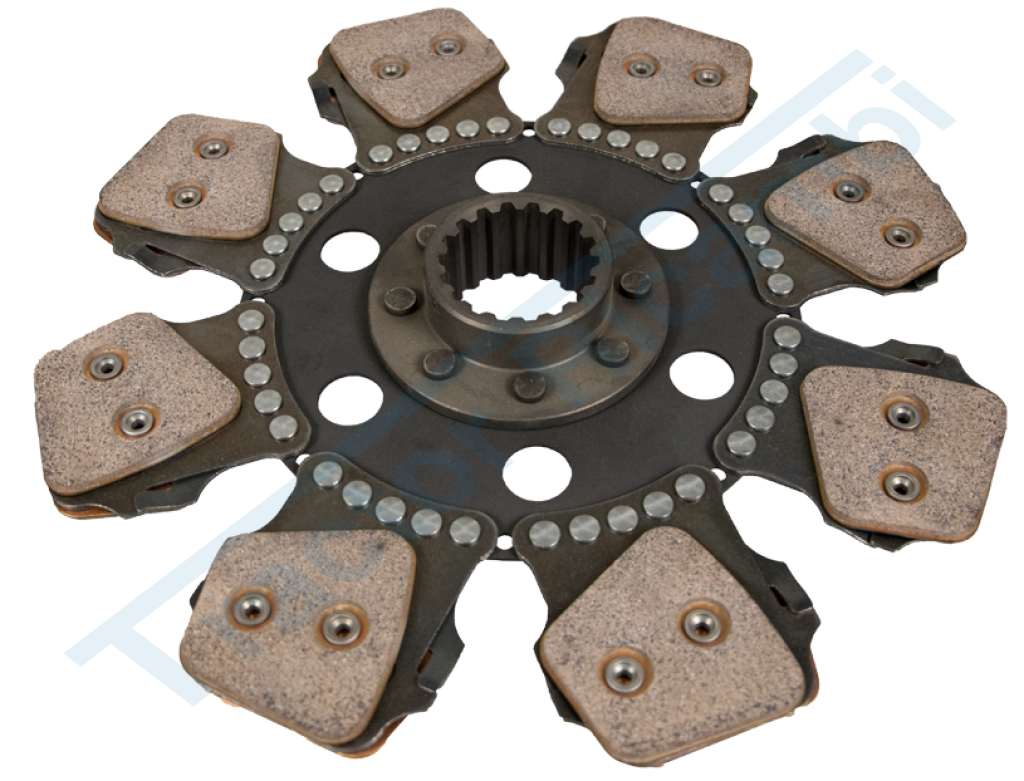 Rigid central clutch disc 8 vanes