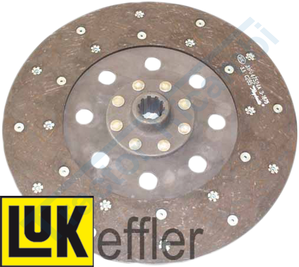 Rigid PTO plate - 280x165x3 - 25x22EV - Z.10