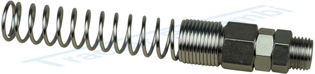 attacco 1/4' girev. con molla 10