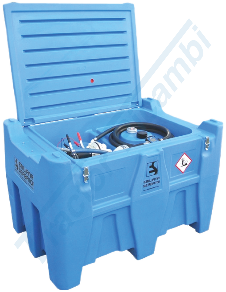 ELETTROPOMPE 12/24 VOLT CON SERBATOIO 430 l PER IL TRASPOSTO DI AD-BLUE® - IN ESENZIONE TOTALE “ADR 1.1.3.1. C”