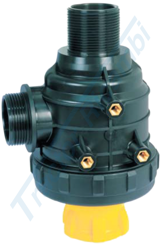 Suction filter with valve