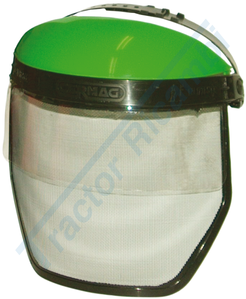  Visor in non reflecting metal gauze and polycarbonate with protective top