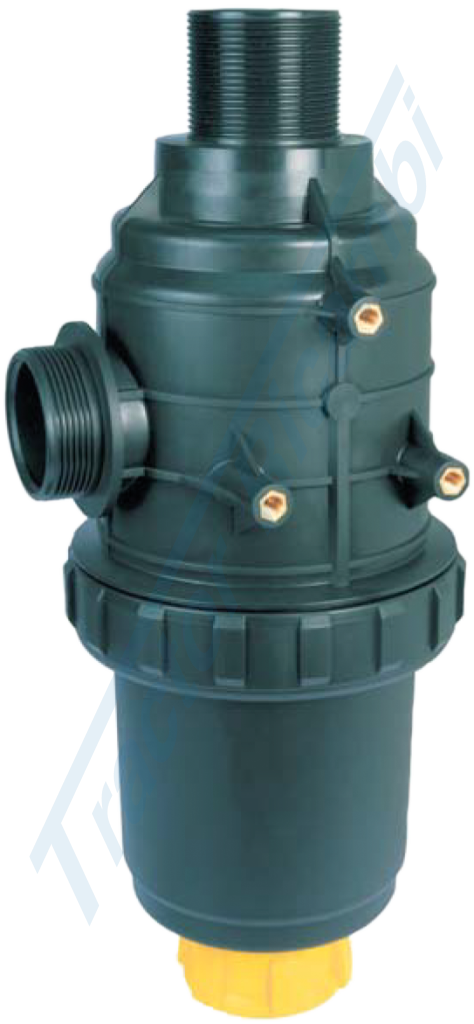 Suction filter with valve