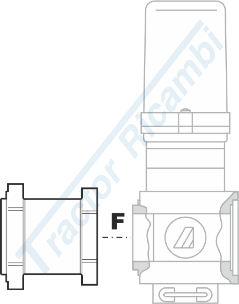 Coupling flange for 463/863 series valves