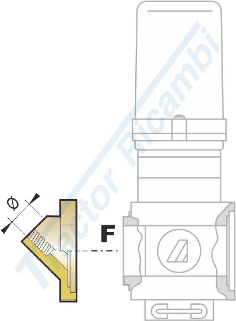 Flange for pressure gauge for SERIES 463/863 valves