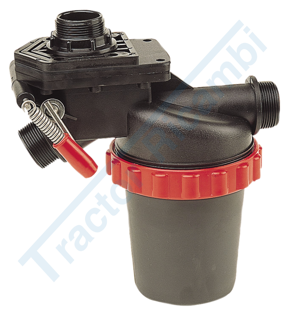 Suction filter with 3-way selector valve