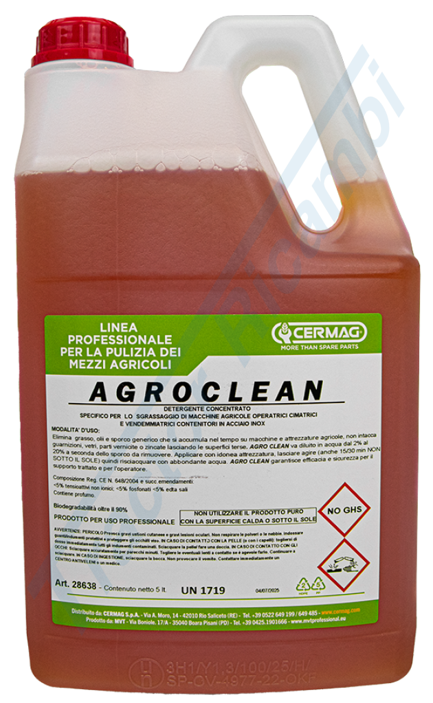 Detergente fortemente sgrassante AGRO CLEAN - 5 L