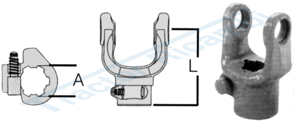 FORCELLE ATTACCO CON PULSANTE 18x47