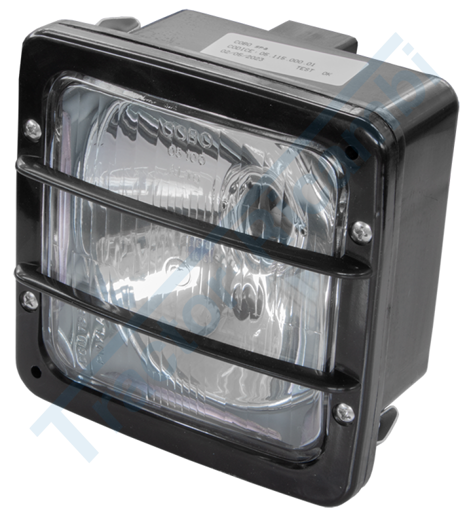 Square front headlamp with 3 lights