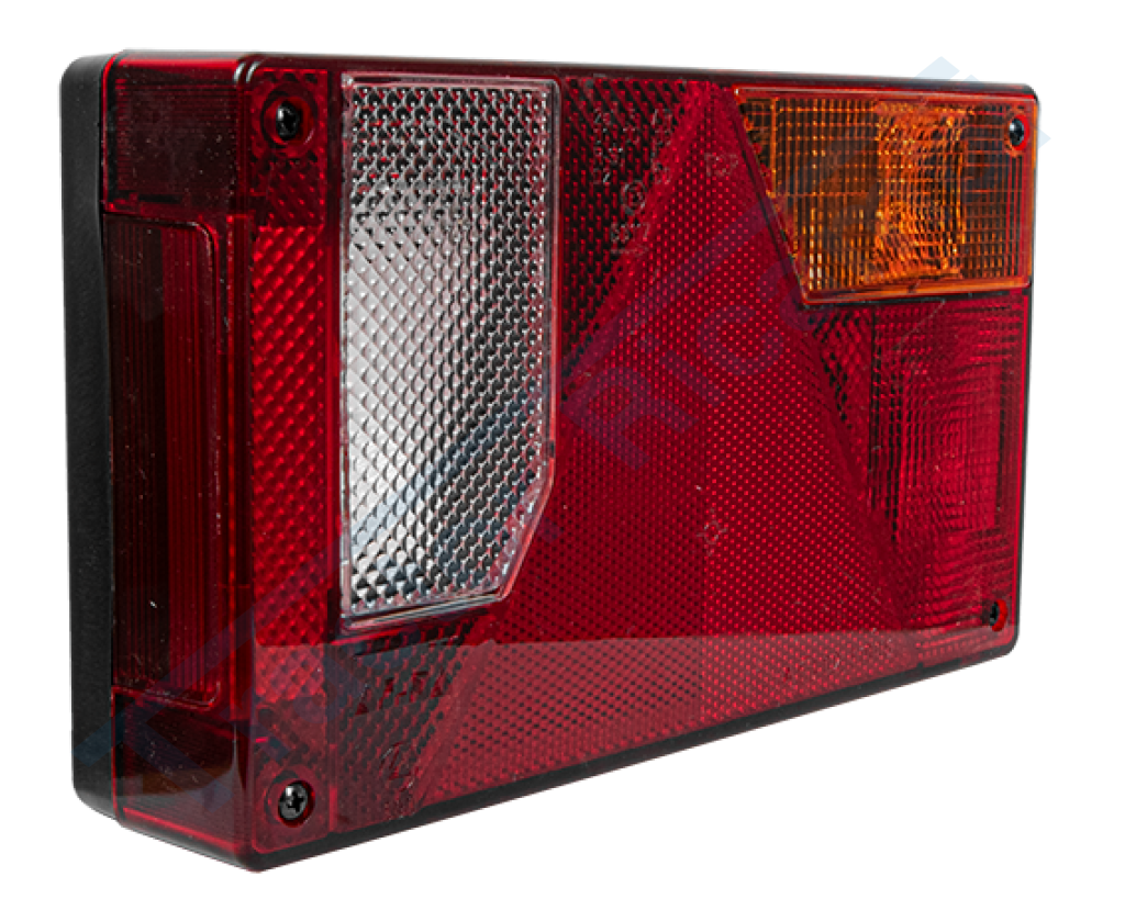 Right rear light with integrated triangular reflector
