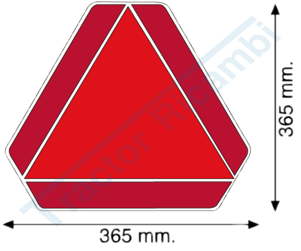 ALUMINIUM TRIANGLE FOR SLOW VEHICLES. CONFORMS TO REGULATION 