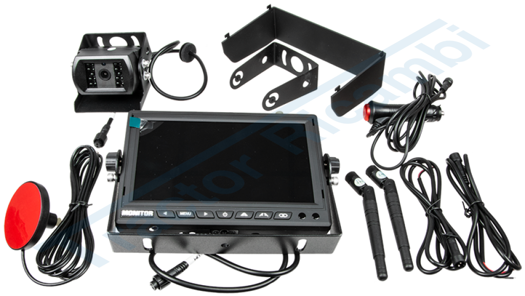 KIT VIDEOCAMERA WIRELESS 12-24 VOLT CON UNA TELECAMERA