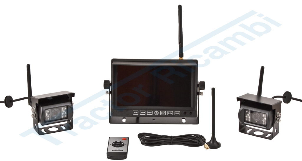 KIT VIDEOCAMERA WIRELESS 12-24 VOLT CON DUE TELECAMERE