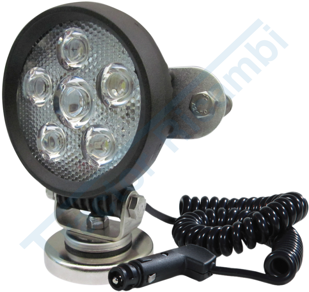 POSITIONABLE WORK LIGHT WITH LEDs AND SPIRAL CABLE 1500 LUMEN