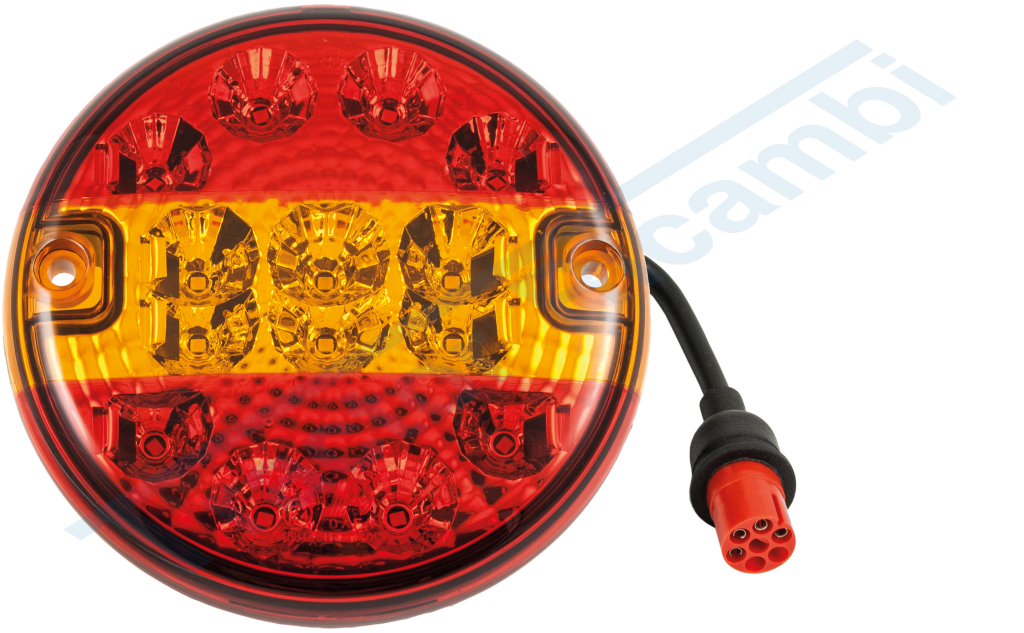 FANALE POSTERIORE ROTONDO A LED Ø 135 CON CONNETTORE