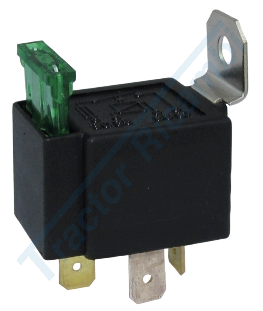 RELAYS ON-OFF 24V-20A WITH PROTECTIVE FUSE AND FIXING BRACKET