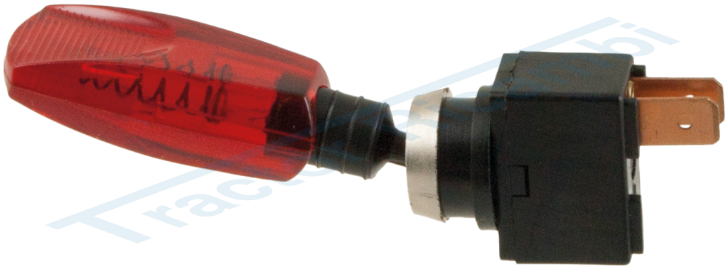Lever switch with red light