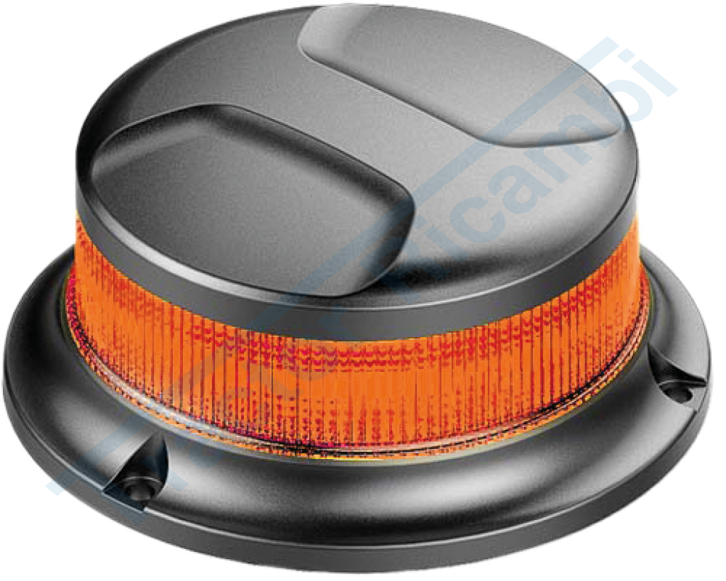 LAMPADA FLASH A LED 12/24V A BASE PIANA con fissaggio a 3 viti