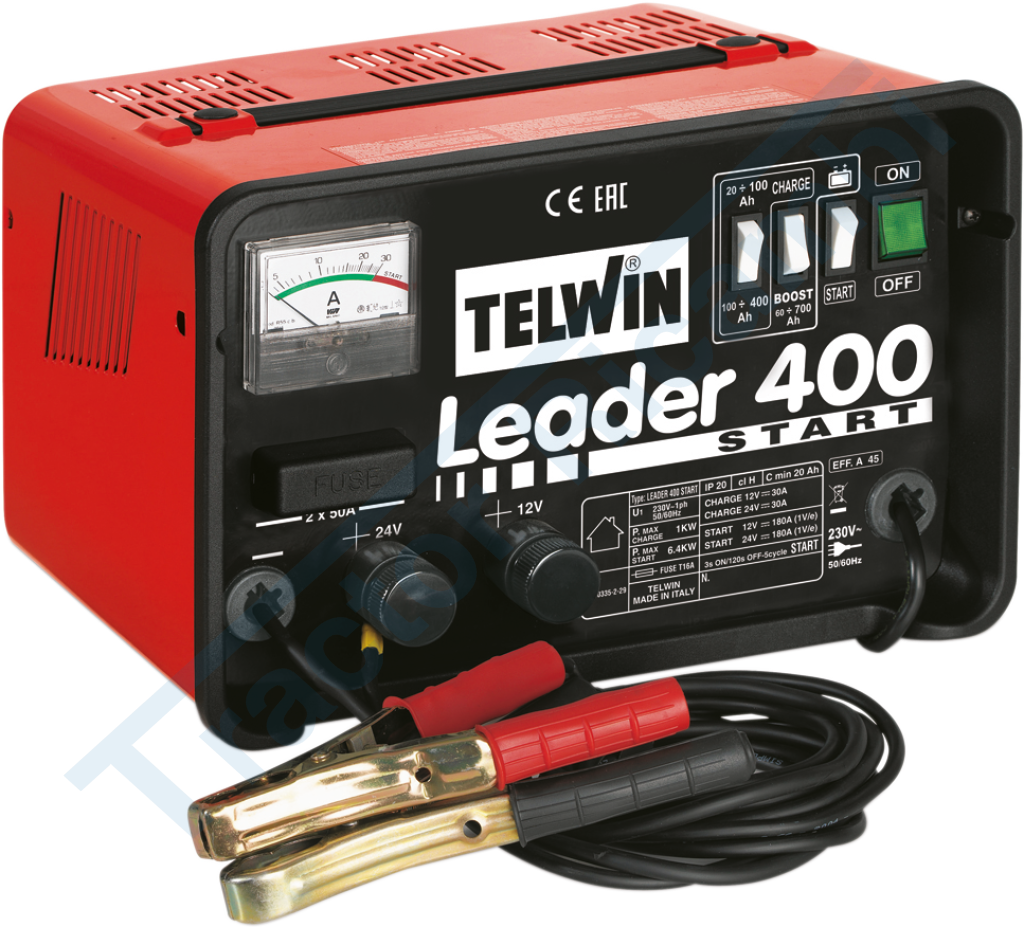 12/24V - LEADER 400 START BATTERY CHARGER PLUS STARTER