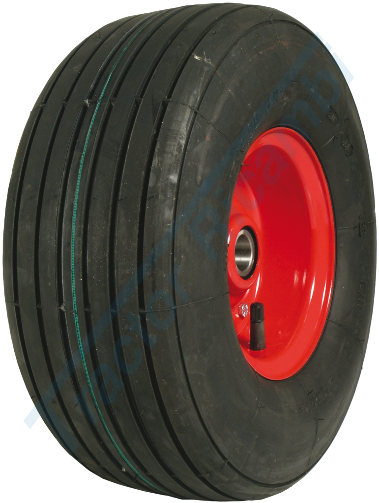 RIBBED TYRED WHEELS WITH BEARINGS