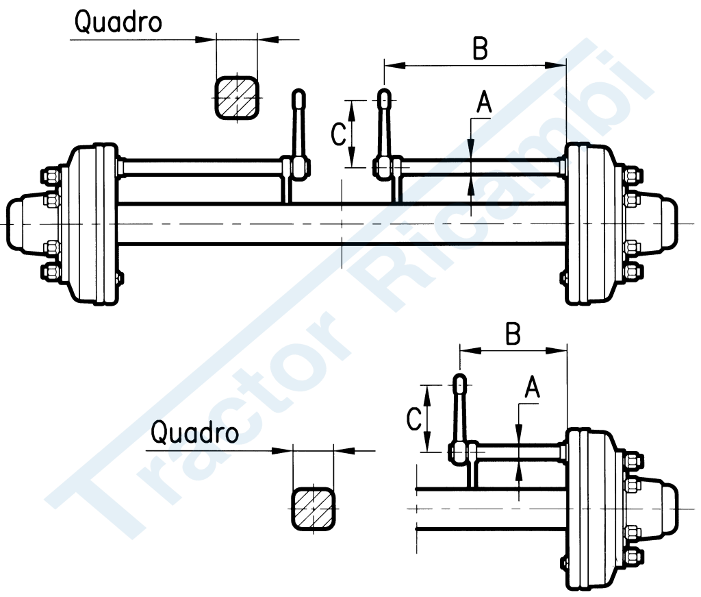 ASSALI CON FRENO IN FERRO 32217/32213