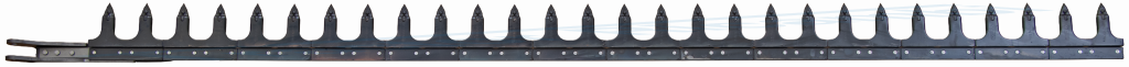 Double‑finger cutterbar with 14 teeth