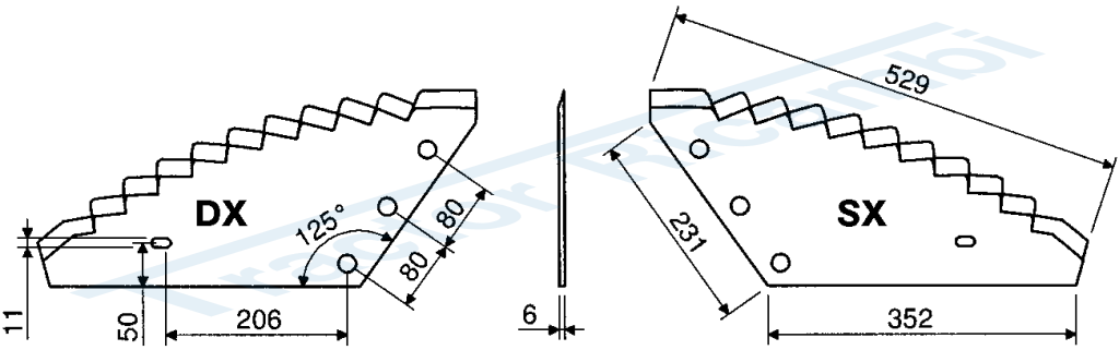 BLADES FOR MIXING MACHINES-VERTICAL