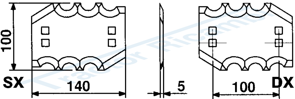 BLADES FOR MIXING-HORIZONTAL