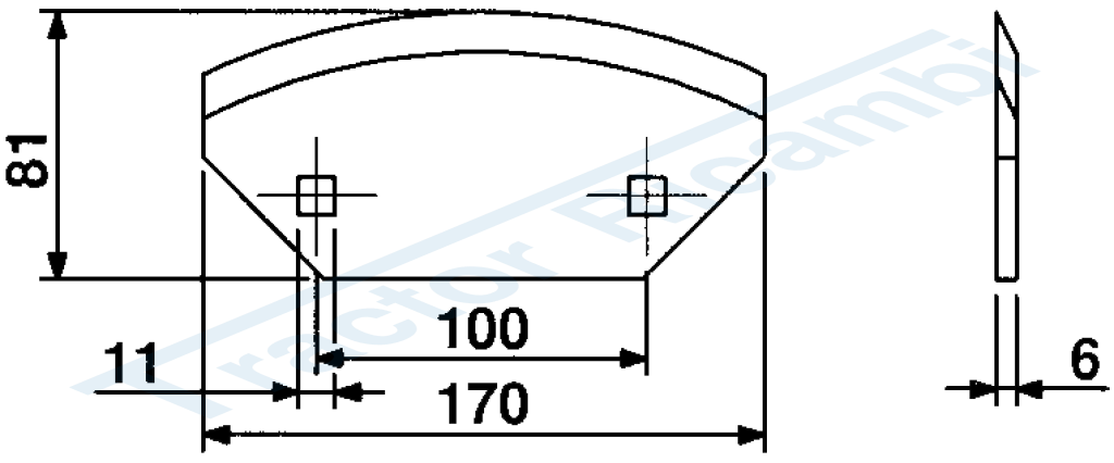 BLADES FOR MIXING-HORIZONTAL