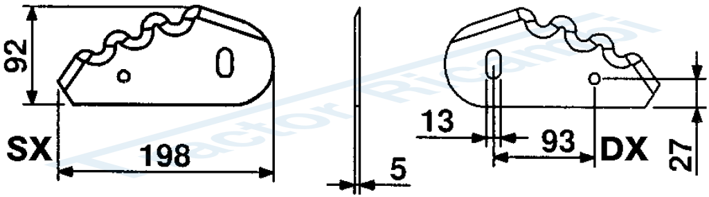 BLADES FOR MIXING-HORIZONTAL