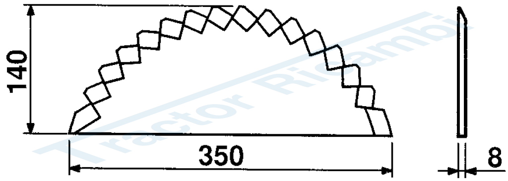 COLTELLI TRINCIA PER CARRI MISCELATORI - ORIZZONTALI