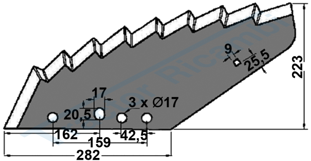 BLADES FOR MIXING MACHINES-VERTICAL