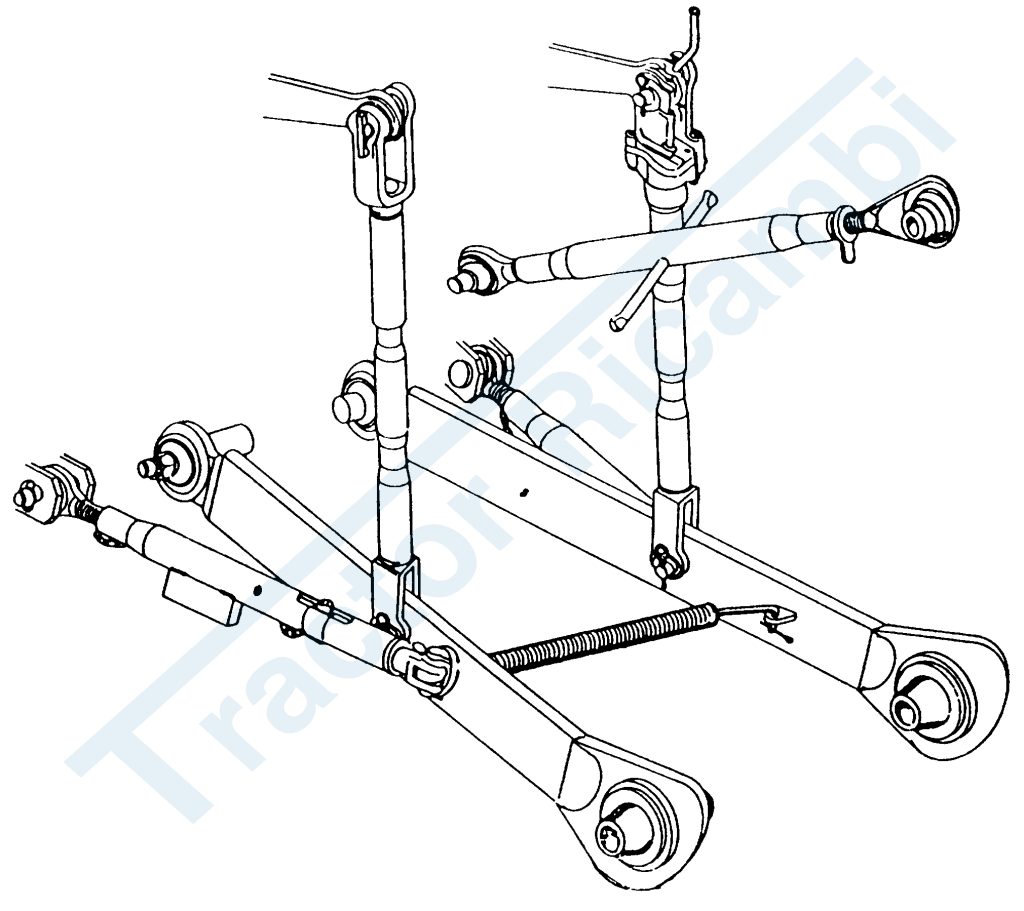 Complete 3-point hitch linkages for FIAT