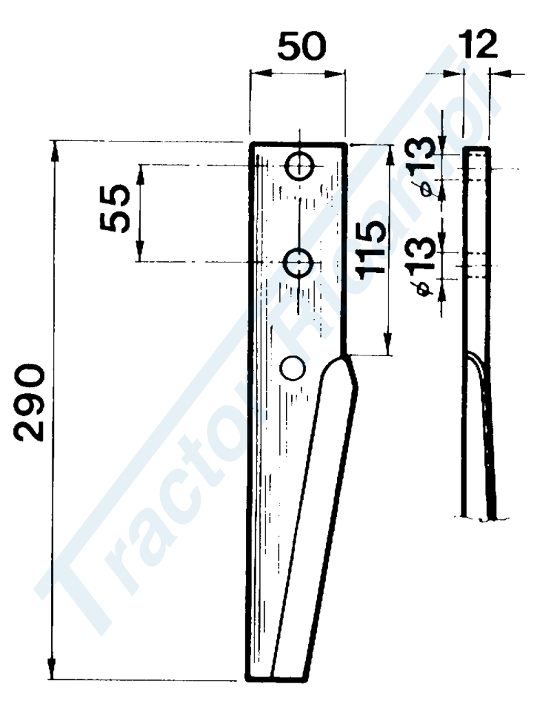 Dente per erpici rotativi - TB250