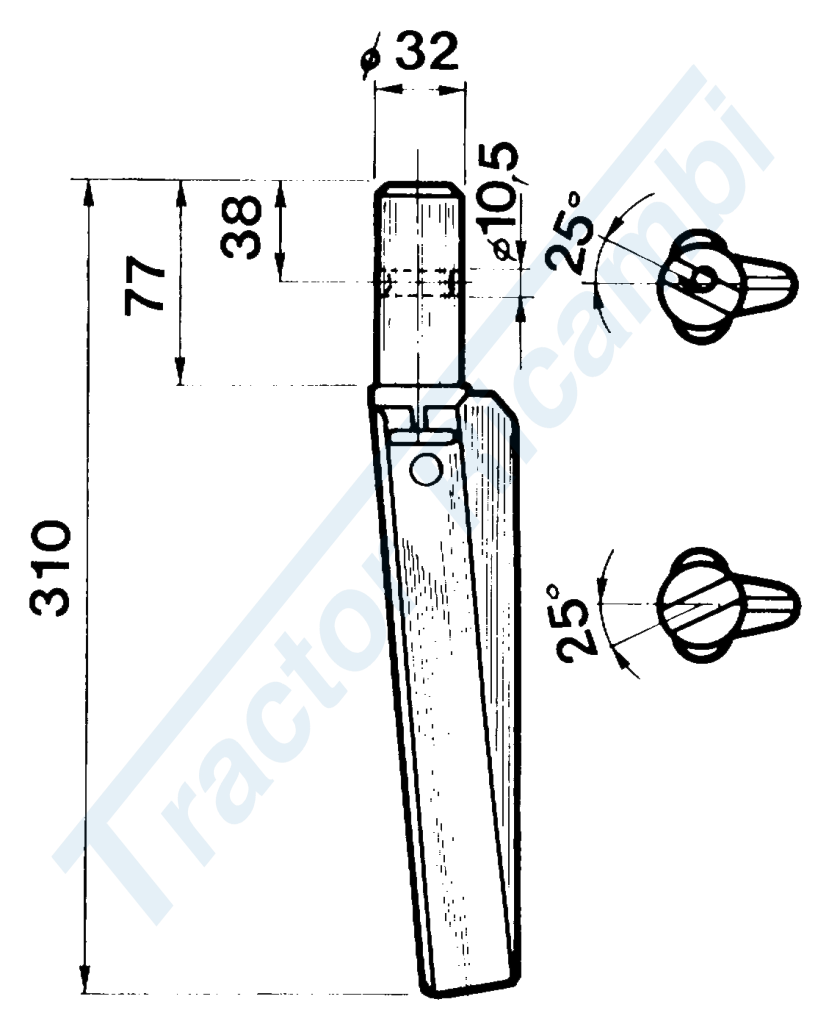 Dente per erpici rotativi - TB333