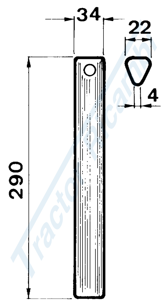 Tine for power harrows - Triangular profile