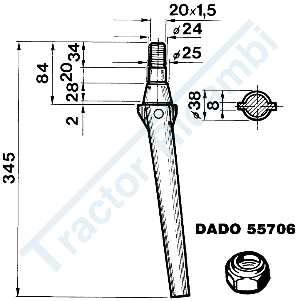 Dente per erpici rotativi - Conico