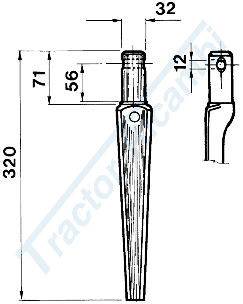 Tine for power harrows - RD