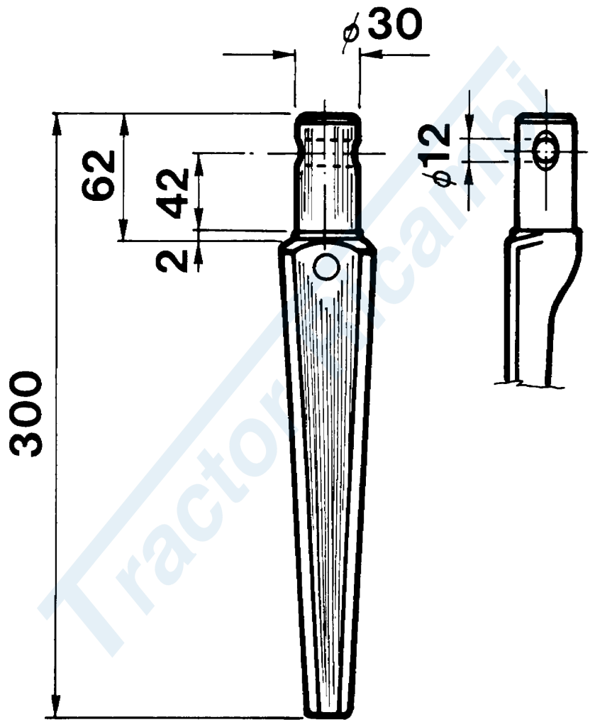 Dente per erpici rotativi - RC