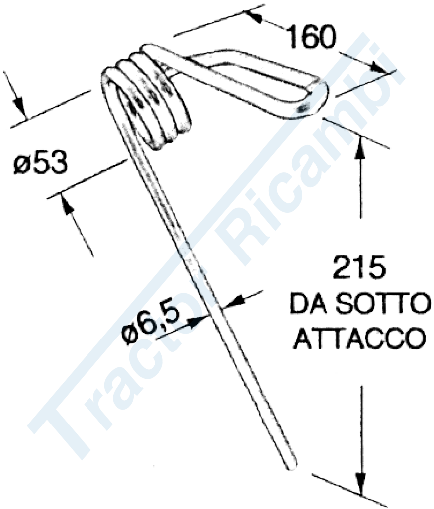 Standard front tine for seed drill - various manufacturers