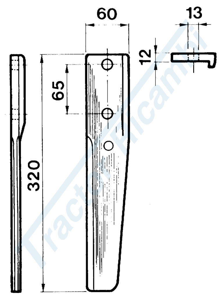 Dente per erpici rotativi - TB422