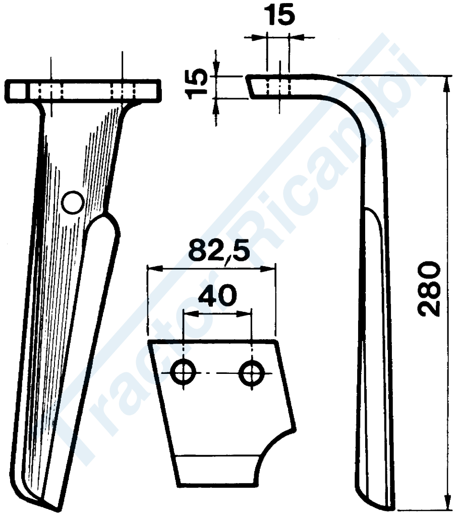 Dente per erpici rotativi - KG26