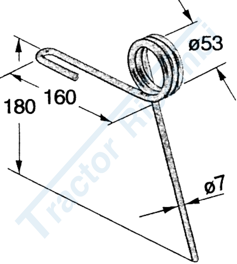 Standard rear tine for seed drill - various manufacturers