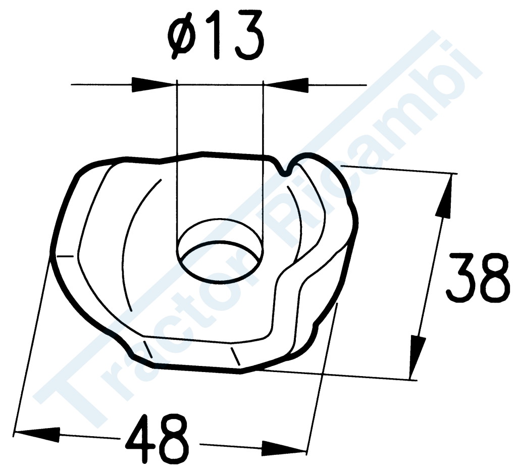 Standard tine holder for rotary rakes and spreader GALFRÈ