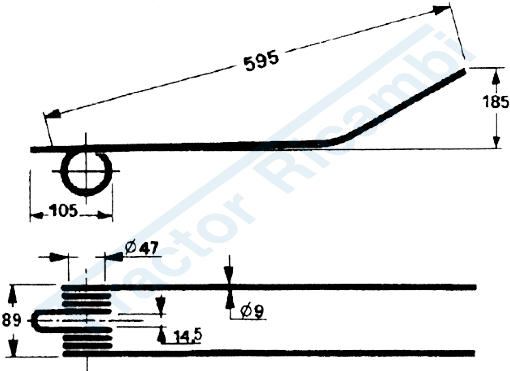 Rotary swather spring